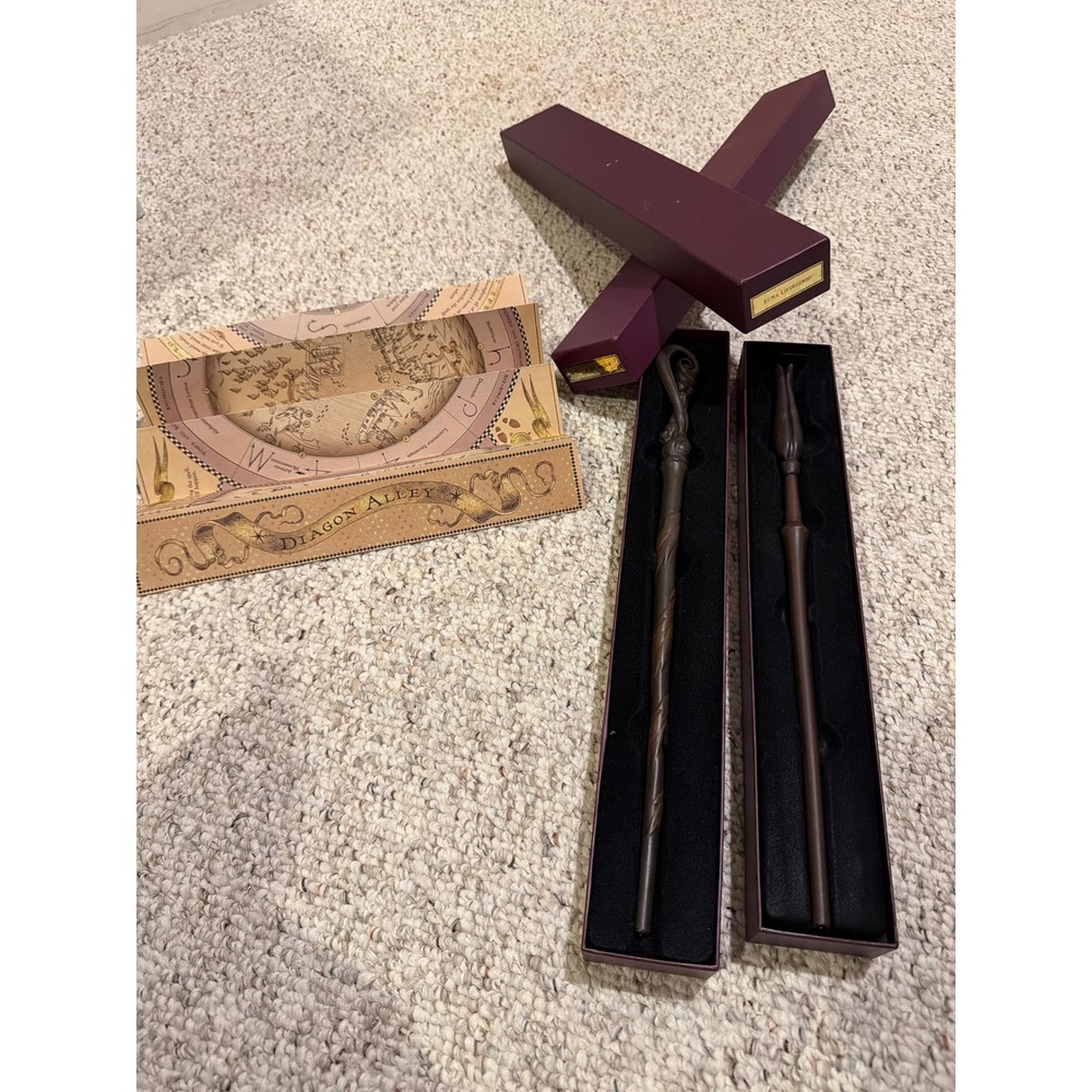 Universal Studios Harry Potter Interactive Wand Lot Luna Lovegood Fleur Delacour